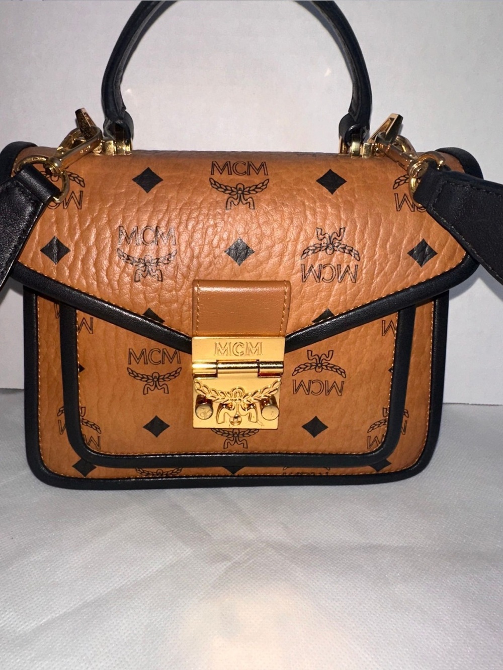 MCM Patricia Cognac and Black